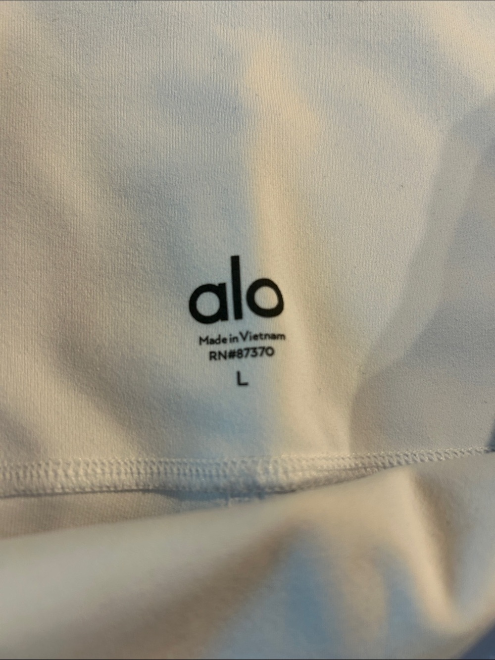ALO Yoga White High-Waist Bike Shorts - Picture 4 of 6